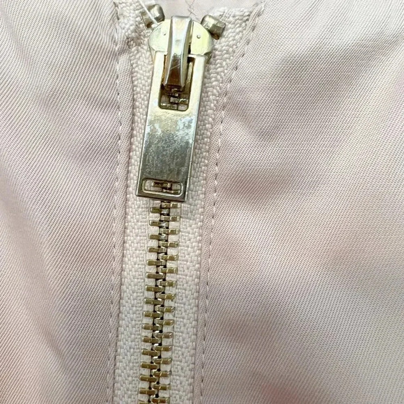 BISHOP + YOUNG Satin Bomber Jacket in Dusty Rose - Picture 7 of 8